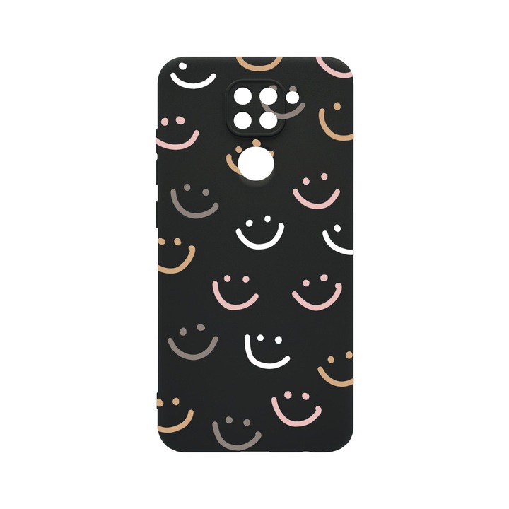 Husa BestCase® SLIM SIlicon 0.8MM, Compatibila Cu Xiaomi Redmi Note 9, Smile Please, Protectie Camera, Rezistenta la uzura, c-B 985