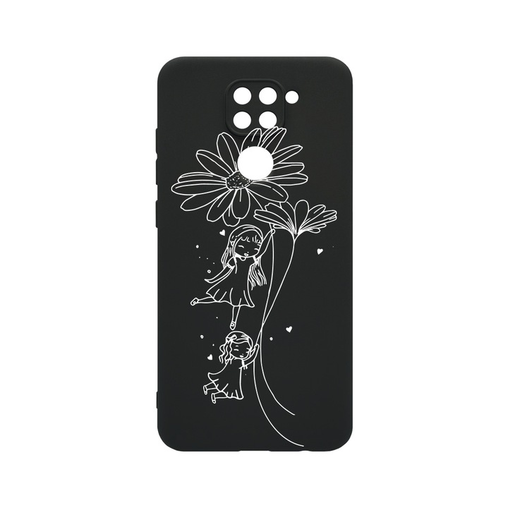 Husa BestCase® SLIM SIlicon 0.8MM, Compatibila Cu Xiaomi Redmi Note 9, Sisters, Protectie Camera, Rezistenta la uzura, c-B 1047