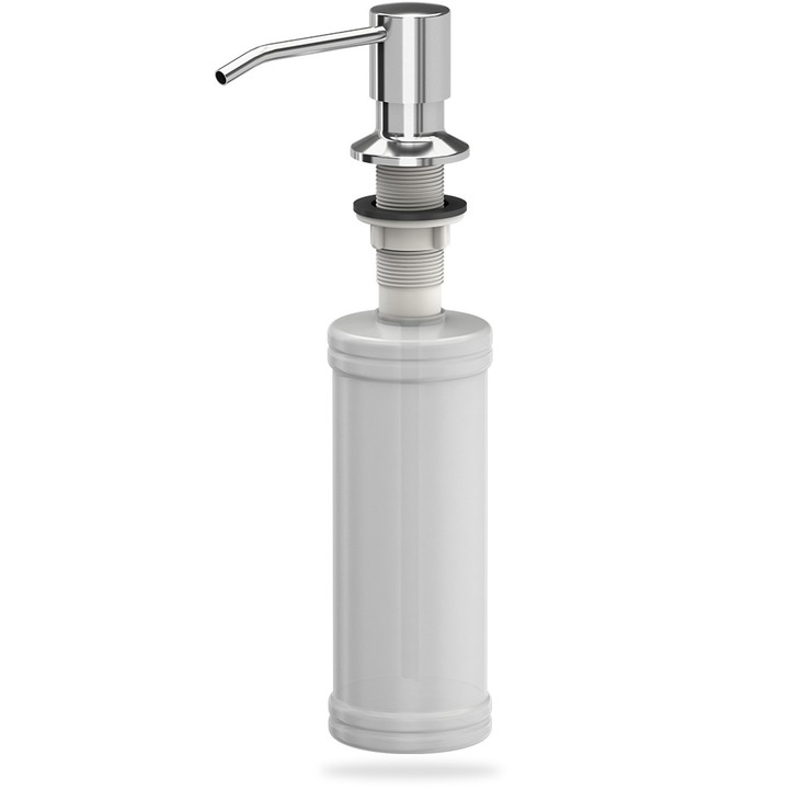 Dozator de sapun, Quadron, Keira inaltime 25,4 cm, capacitate 350 ml, culoare cromat