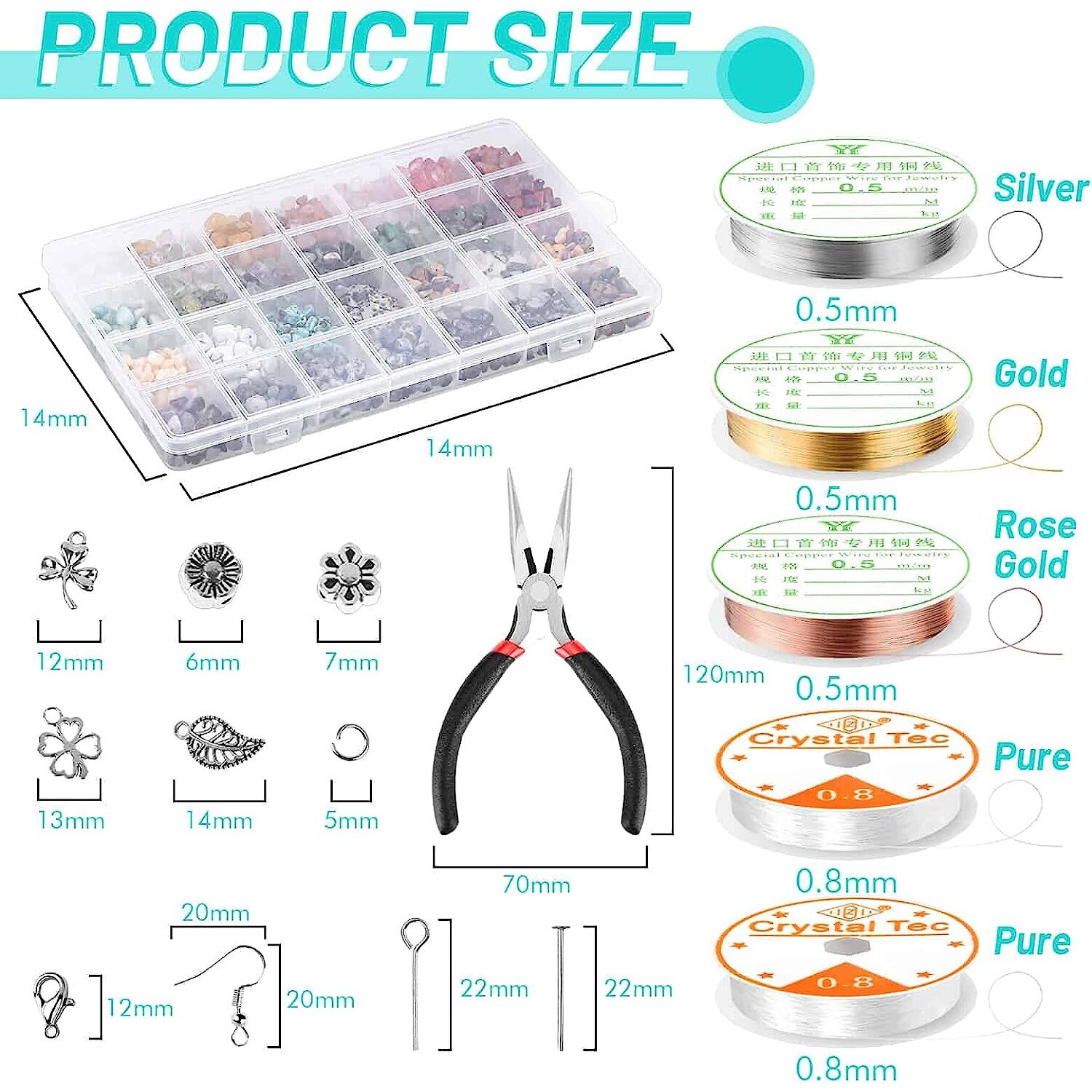Set de bijuterii, Margele de cristal 1660, Inel, Kit de confectionare ...