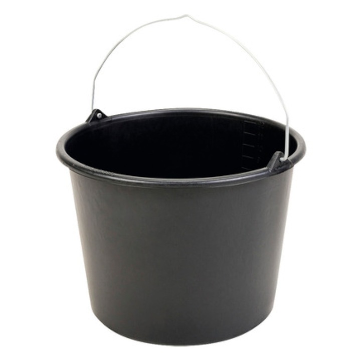 Építőipari vödör, fekete, 20L