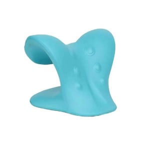 Perna cervicala portabila Ventoo® pentru relaxare gat si umeri, ameliorarea durerii si imbunatatirea curbei cervicale, forma C, albastru