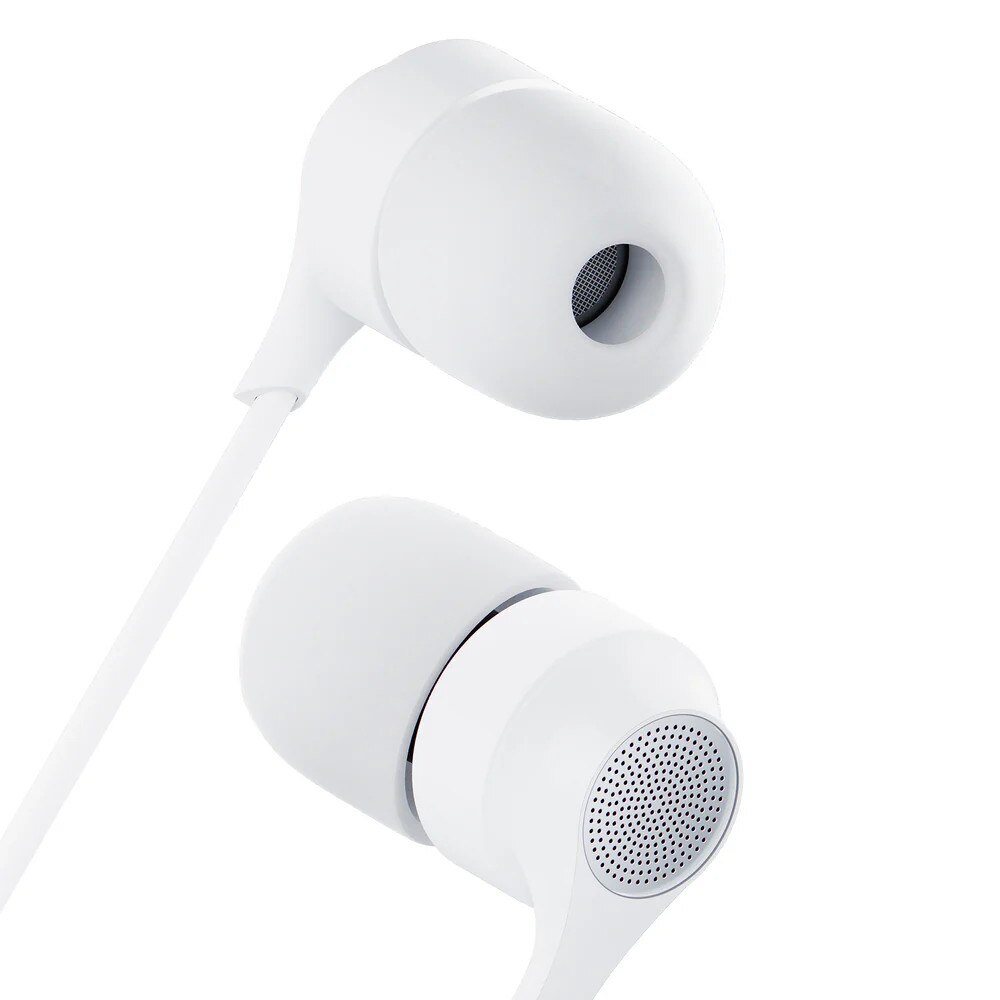 Casti audio cu microfon 3MK Wired, In-ear, Control pe fir, USB-C, Lungime cablu 1.2m, Alb