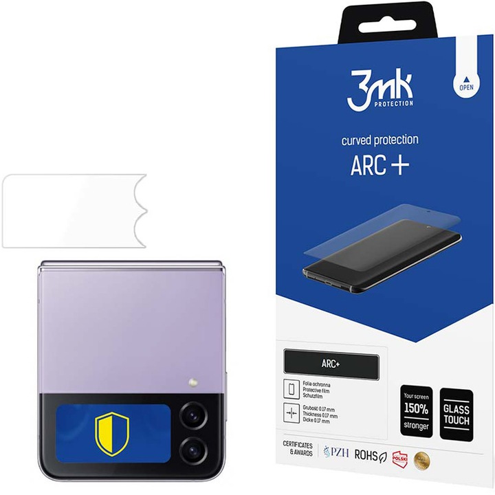 3MK Foil ARC+ Sam Z Flip 5 készülékhez elülső Foil Fullscreen kijelzővédő