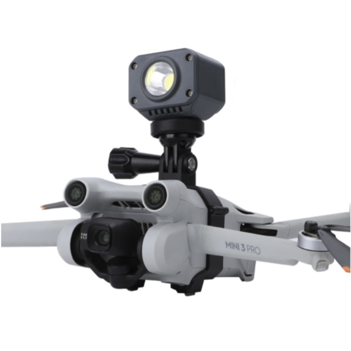 Стойка за дрон DJI Mini 3 PRO, камера, LED фенер, 1/4 инча, черен