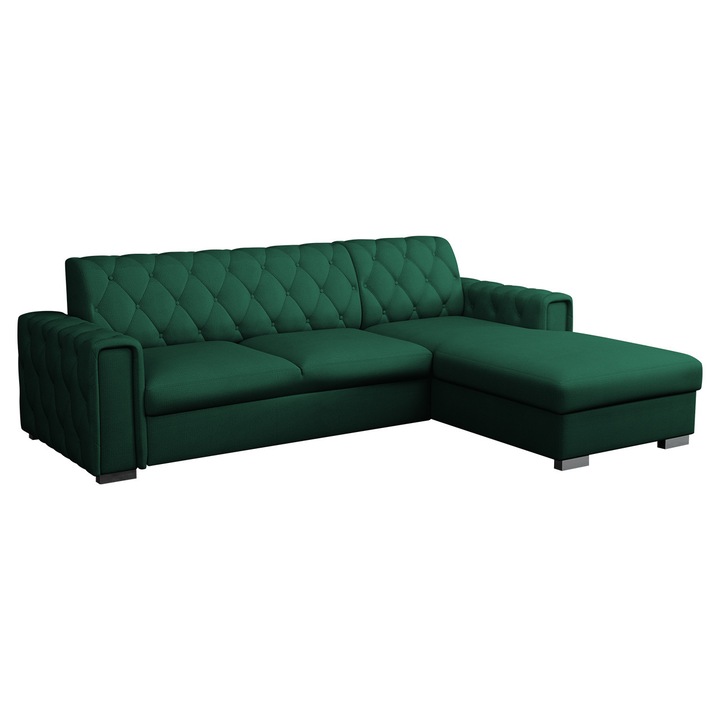 Coltar Nyzint, Dreapta, MIRJAN24, Verde, 267x185x85 cm