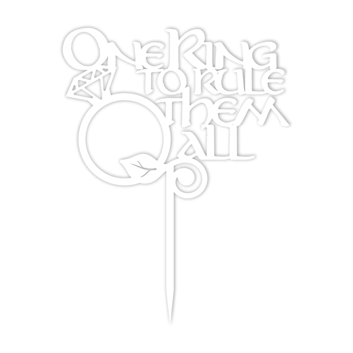 Tortafedő, Egy gyűrű uralja mindet, Inedit Print, TC988, Fehér, 16 cm