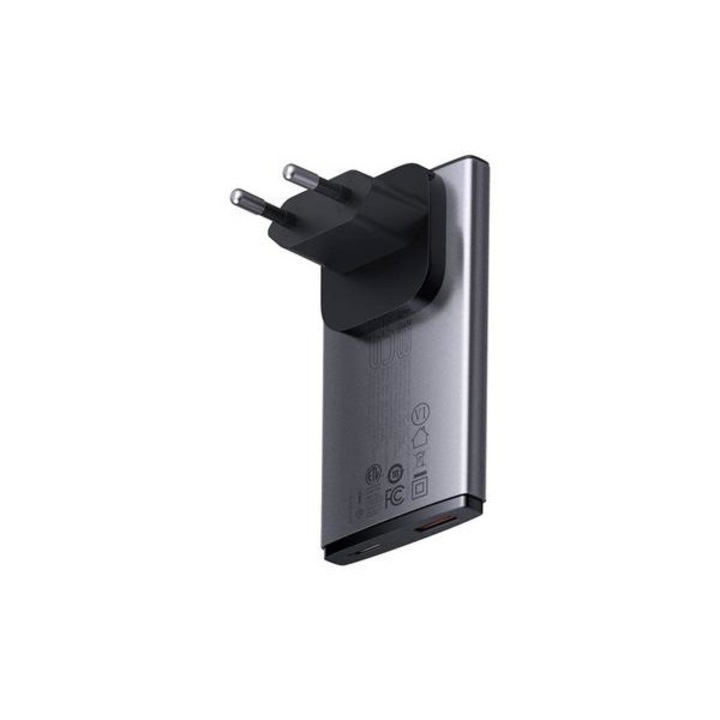 Мрежово зарядно устройство Baseus GaN5 Pro Ultra Slim, 65W, USB, USB-C, Включен кабел