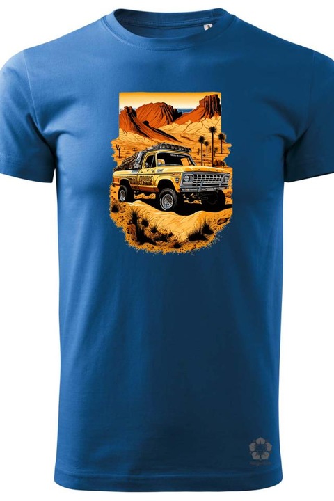 Tricou barbati Magnolion, Vintage 1975 Ford 4x4, Multicolor, XL