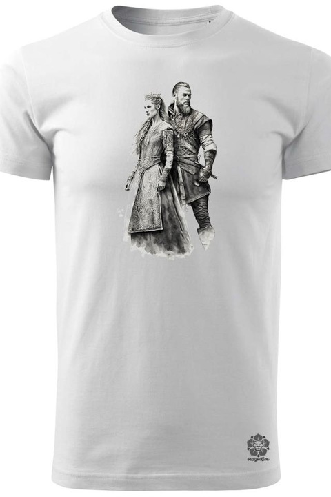Magnolion Ragnar és Lagertha v4 férfi póló, Fehér, L
