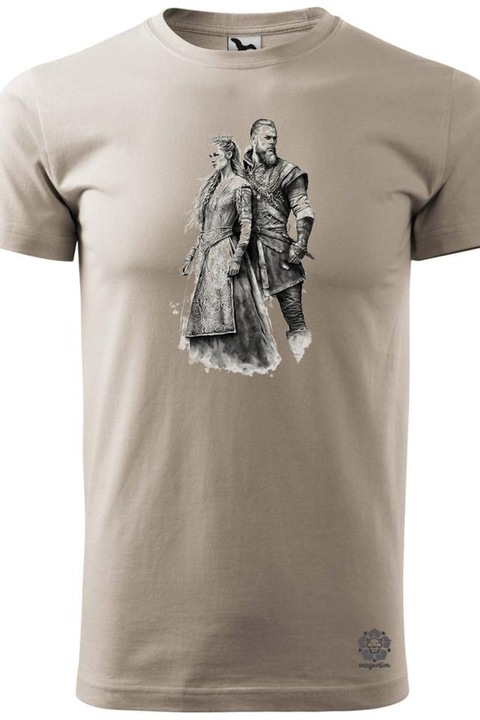 Magnolion Ragnar és Lagertha v4 férfi póló, Krém, L