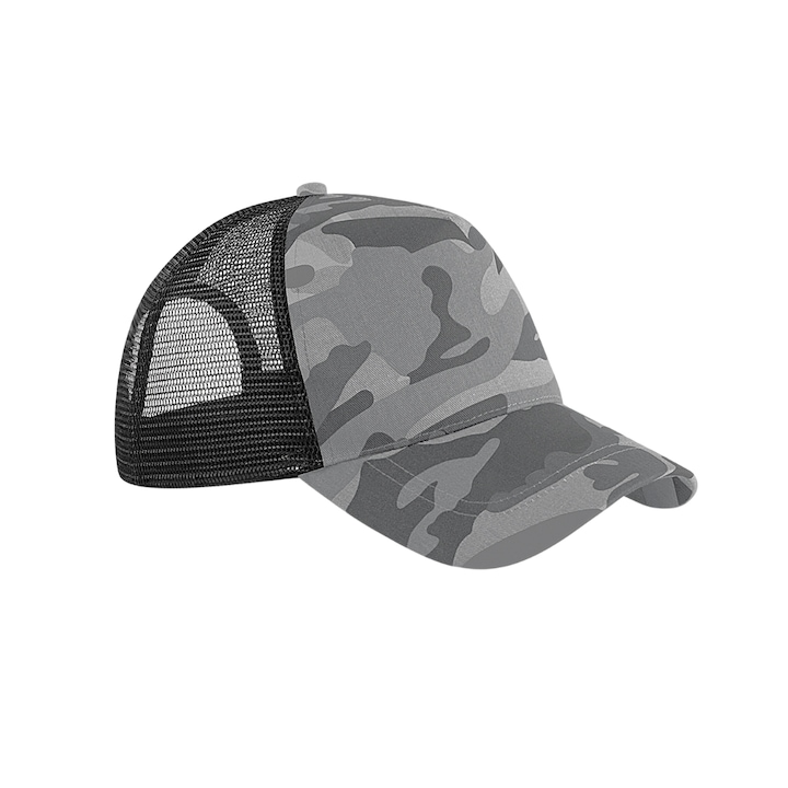 Бейзболна шапка, унисекс, модел Trucker, памук, регулируема, 55-60 см, армейско сиво