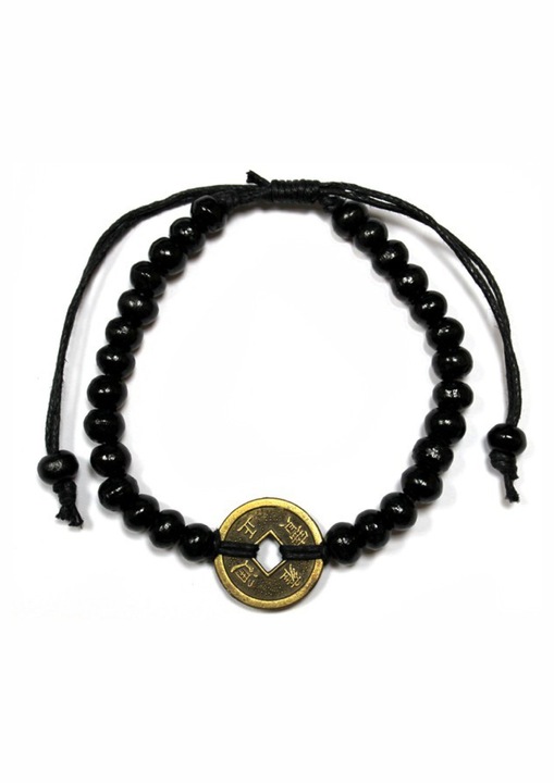 Bratara Feng Shui, pentru Fericire, negru