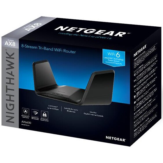 Nighthawk Rax70 Router Router Wireless NETGEAR Nighthawk RAX70, AX6600, Tri-Band, Wi-Fi 6 ...