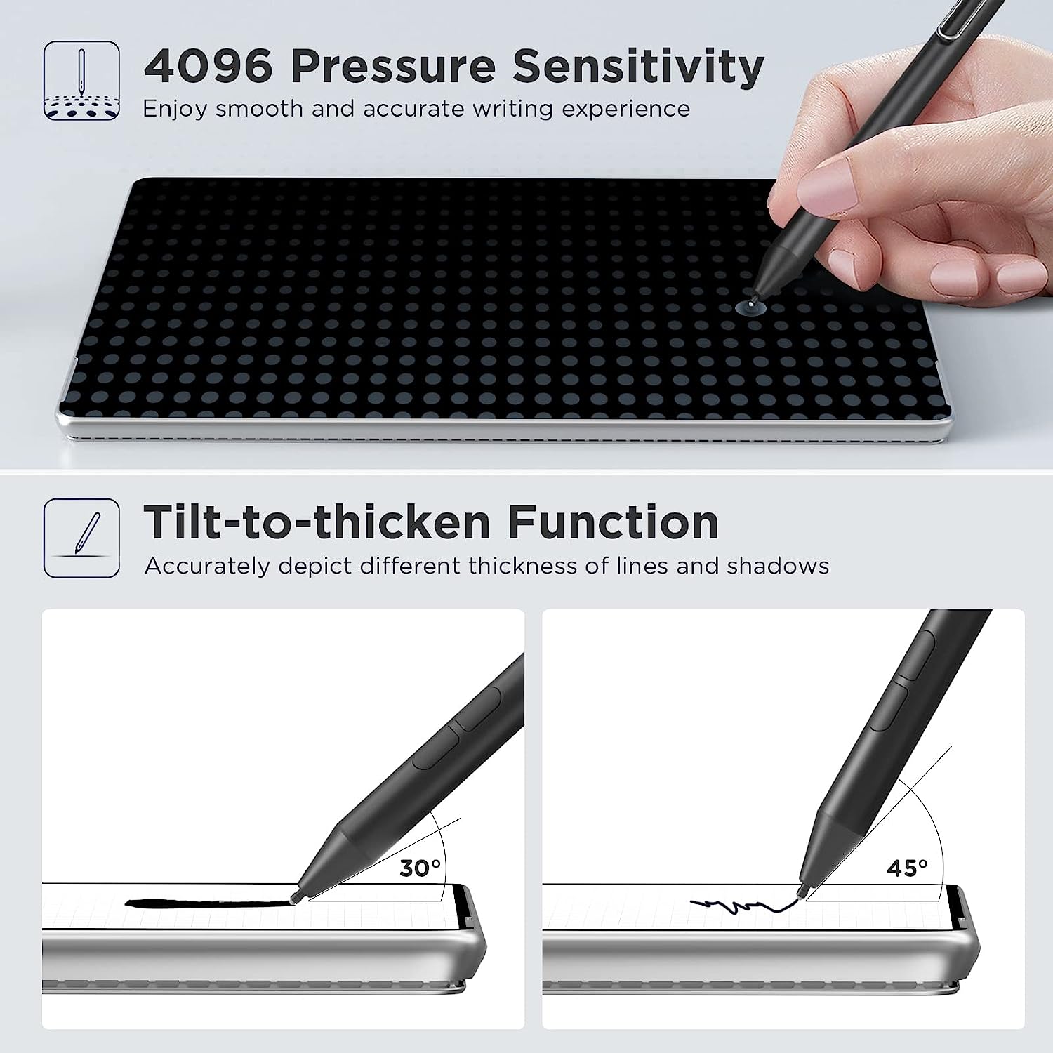 Stylus iPad Pen, TiMOVO, profesional, 4096 nivele, pentru tableta, iPad