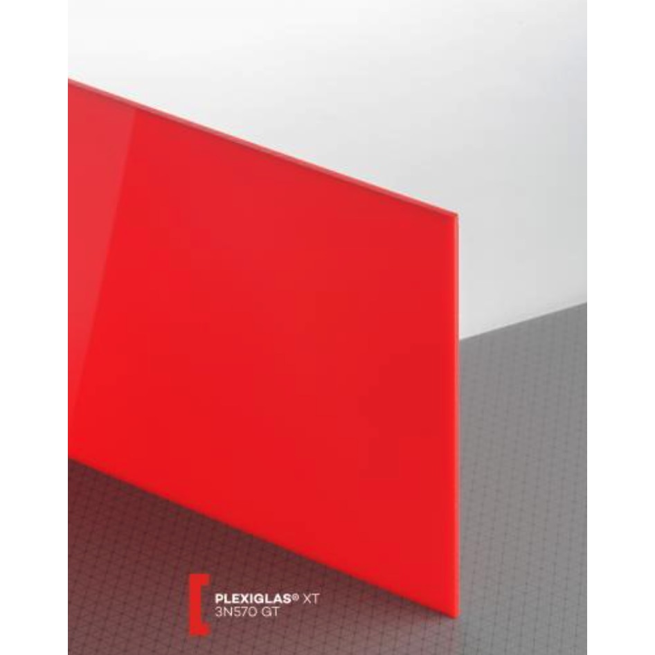 Плоча от плексиглас, акрил, 250 x 250 mm, дебелина 3 mm, червена - eMAG.bg