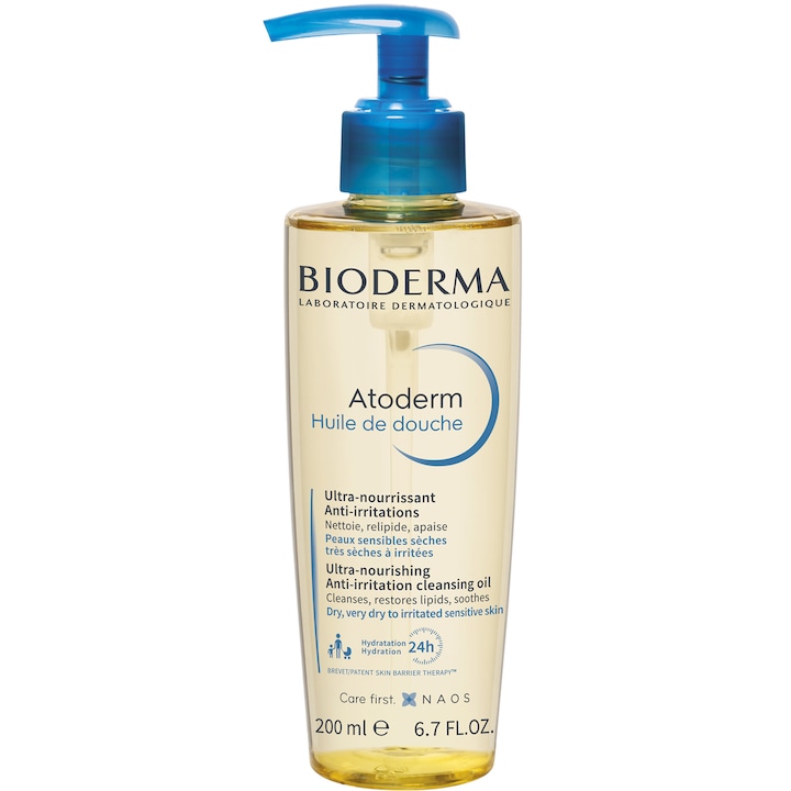Ulei de dus Bioderma Atoderm pentru piele uscata/foarte uscata/sensibila, 200 ml