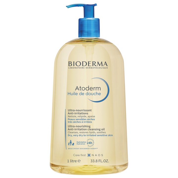 Ulei de dus Bioderma Atoderm pentru piele uscata/foarte uscata/sensibila, 1000 ml