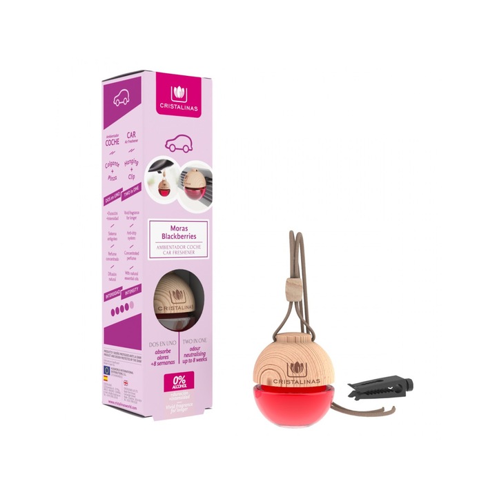 Odorizant auto 0% alcool Cristalinas, Mure si zmeura 6 ml