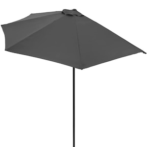 Umbrela terasa/gradina semicirculara, protectie UV 50+, acoperire hidrofuga, manivela practica, 230 cm x Ø 270 cm, gri antracit