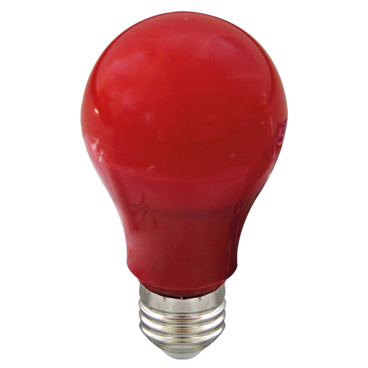 LED Лампа, Крушка, 6W, E27, 220-240V AC, Червена светлина, Ultralux