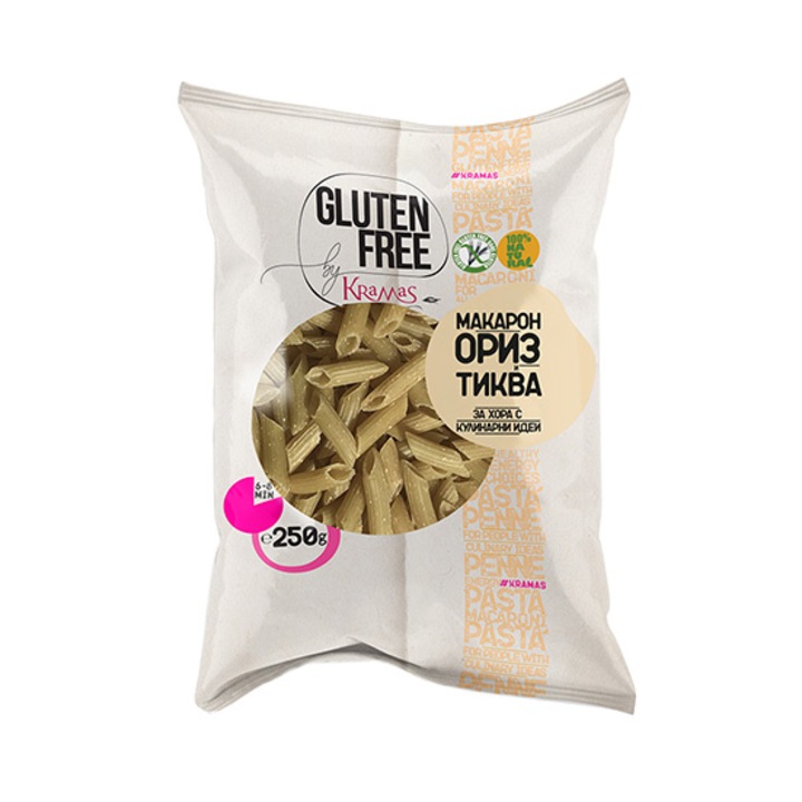 Паста без глутен Kramas, Ориз и тиква, 0,250 g