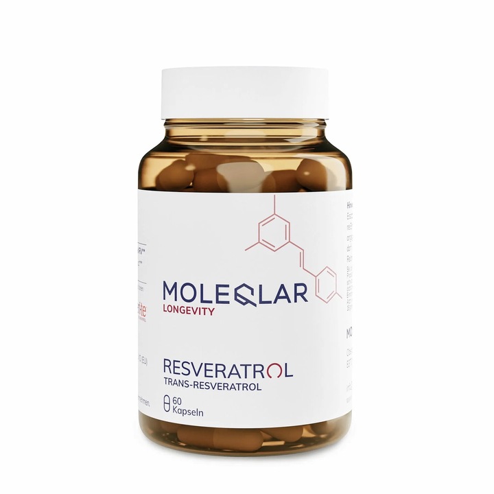 Resveratrol Moleqlar 60 capsule trans-resveratrol elvetian