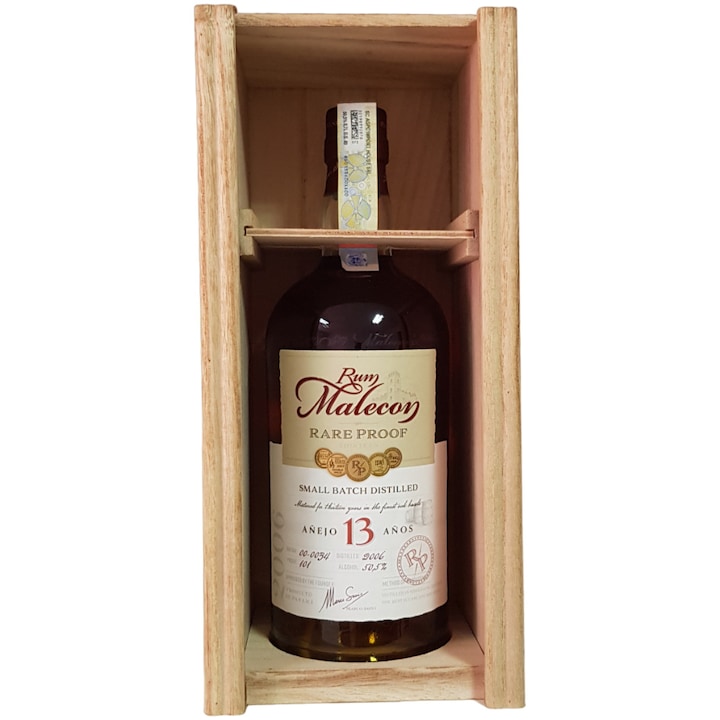 Rom Malecon 13 YO, Cutie lemn, 0.7