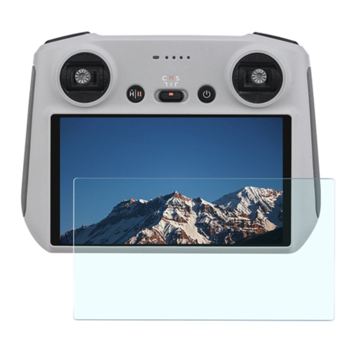 Folie protectie telecomanda drona, Sticla, Pentru DJI RC Mini 3 Pro, Transparent