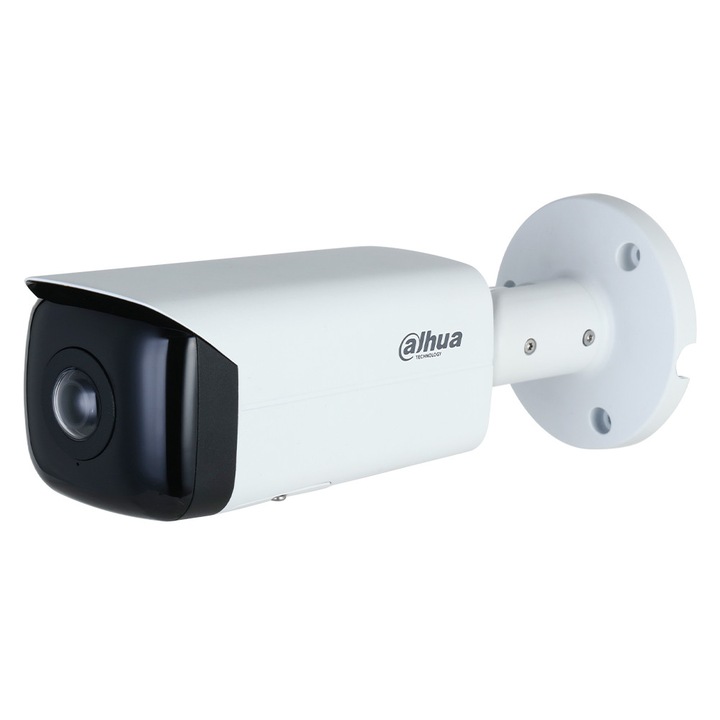 Външна IP камера за наблюдение Dahua WizSense IPC-HFW3441T-AS-P-0210B, 4 MP, 2.1 мм, IR 20 м, слот за карта, ъгъл 180 градуса, микрофон, PoE