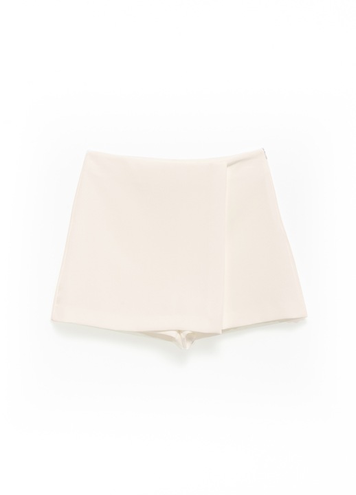 Fusta scurta tip pantalon, Bej