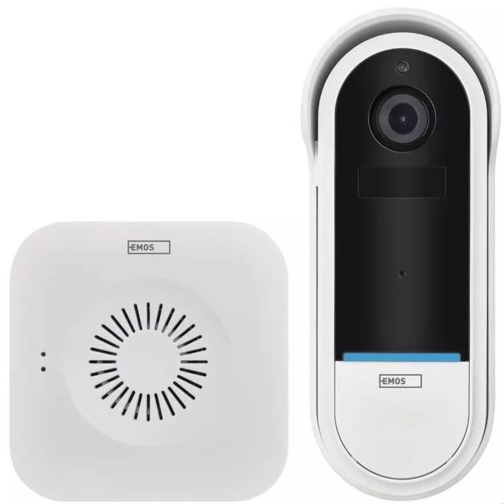 GoSmart Wifi звънец TUYA IP-15S, бял, с батерия Emos