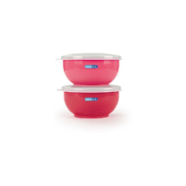 Set boluri mancare Colours and Flavours, BebeduE, Rosu