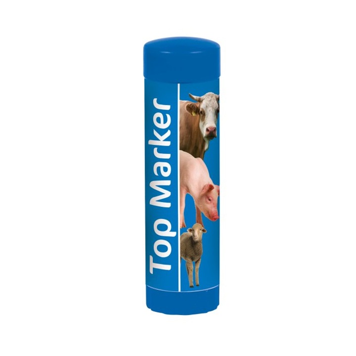 Állatjelölő kréta, TopMarker, kék, 60 ml