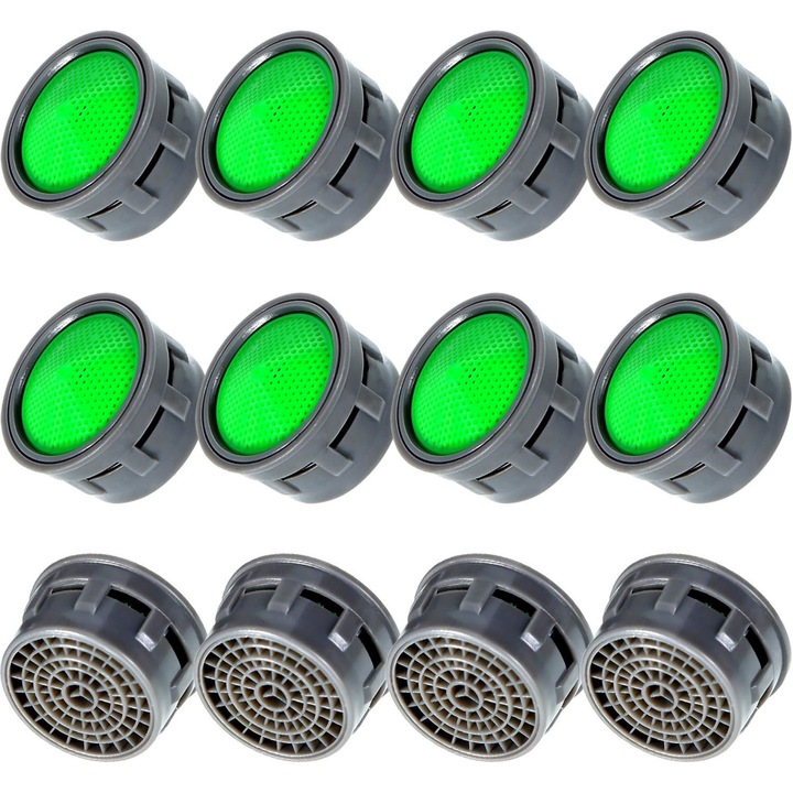 Set 12 aeratoare pentru robinet, ABS, Gri