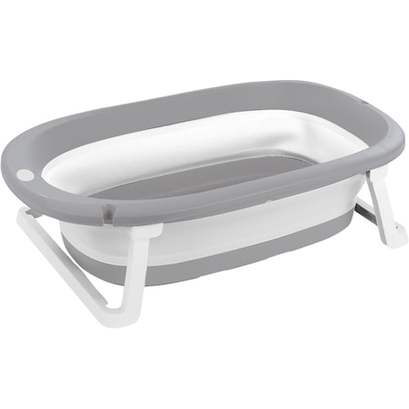 Cadita pliabila pentru bebelusi Dolu, gri