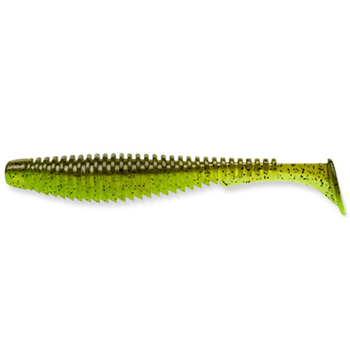8 db-os lágy csali készlet FishUp U-Shad 10,1 cm 204 Green Pumpkin Chartreuse