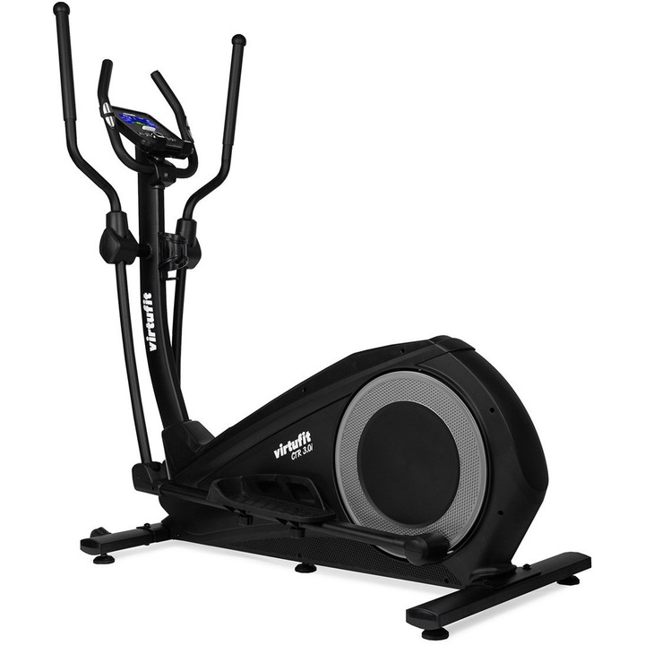 Bicicleta Crosstrainer Bicicleta VirtuFit CTR 3.0i, Masa rotativa de 26 kg, Greutate maxima utilizator 150 kg, Display LCD, Bluetooth, Pedale reglabile si antiderapante, Sistem de franare Vilt, Suport pentru tableta si pentru sticle