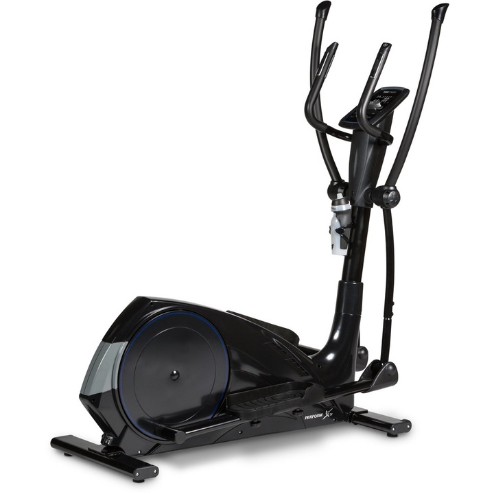Кростренажор Flow Fitness Perform X4i, Маховик 18,5 кг, Максимално тегло на потребителя 140 кг, LCD дисплей, Bluetooth, Регулируеми и противоплъзгащи педали, Поддръжка за таблет и стъкло
