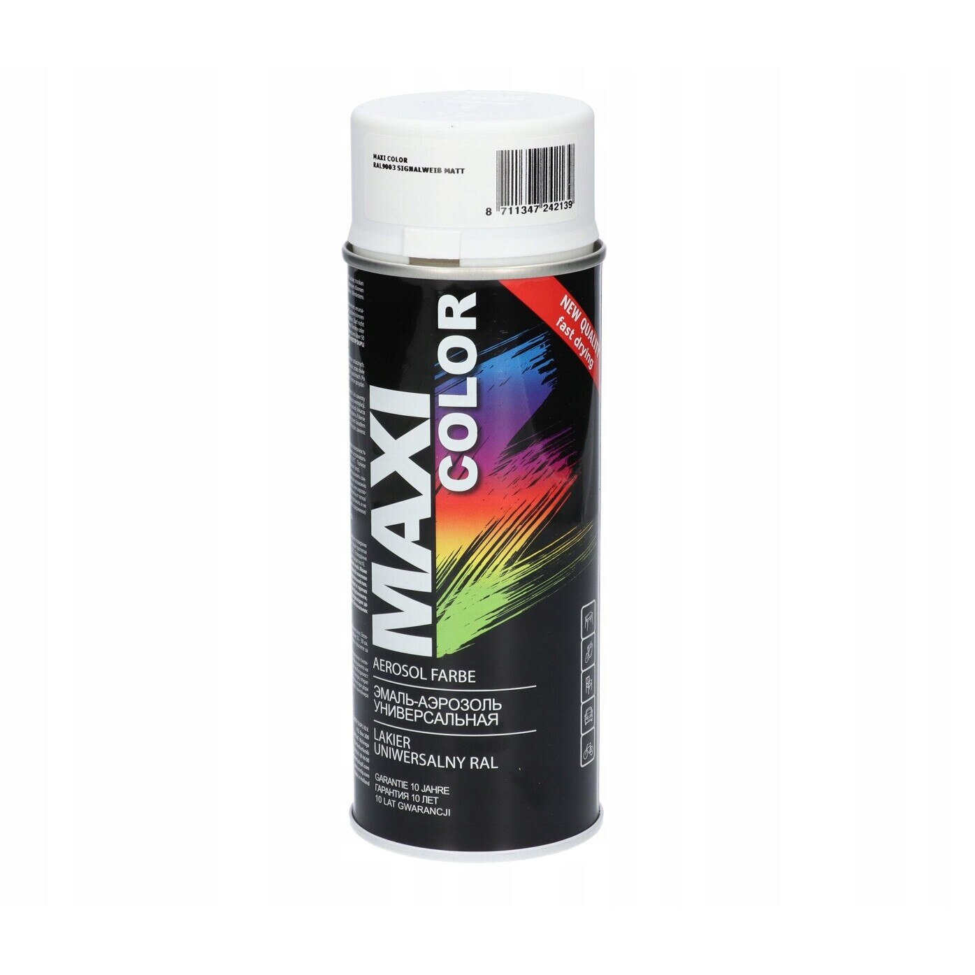 Spray alb RAL 9003 mat, 400ml, MAXI COLOR - eMAG.ro