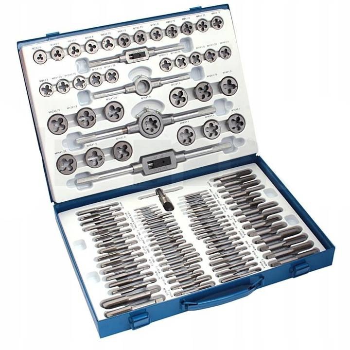 Trusa set tarozi si filiere 110 piese M2 - M14 M16 M18 (37021)