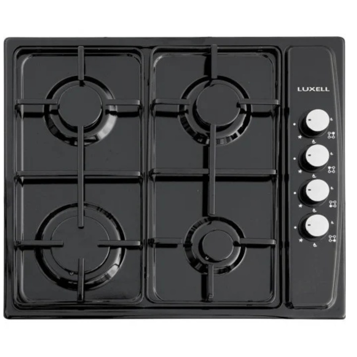 Plita incorporabila pe gaz Luxell LX-410BF, negru