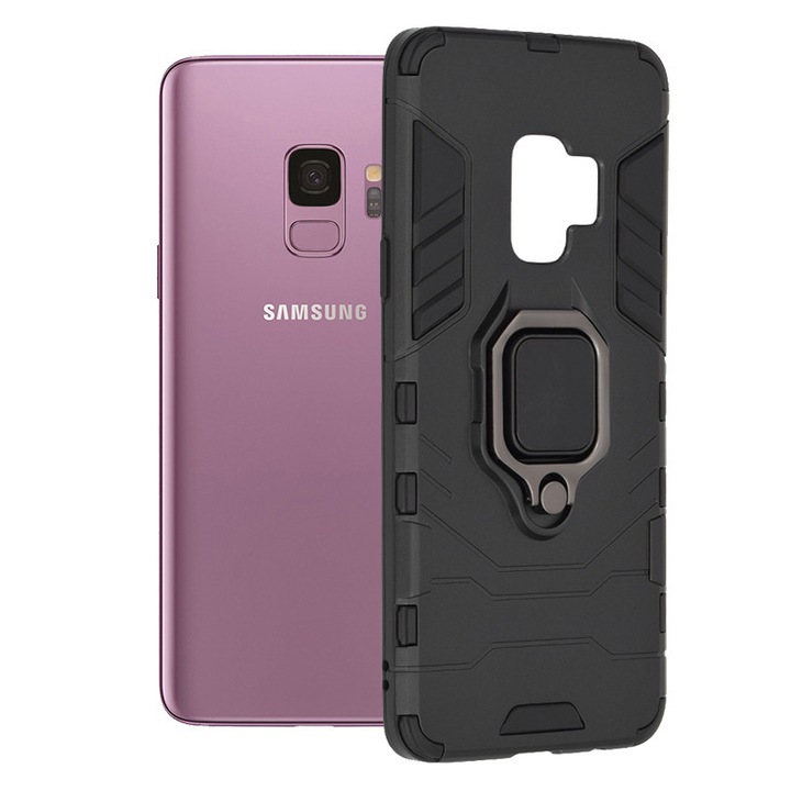 Кейс за Samsung Galaxy S9, Techsuit Silicone Shield, черен