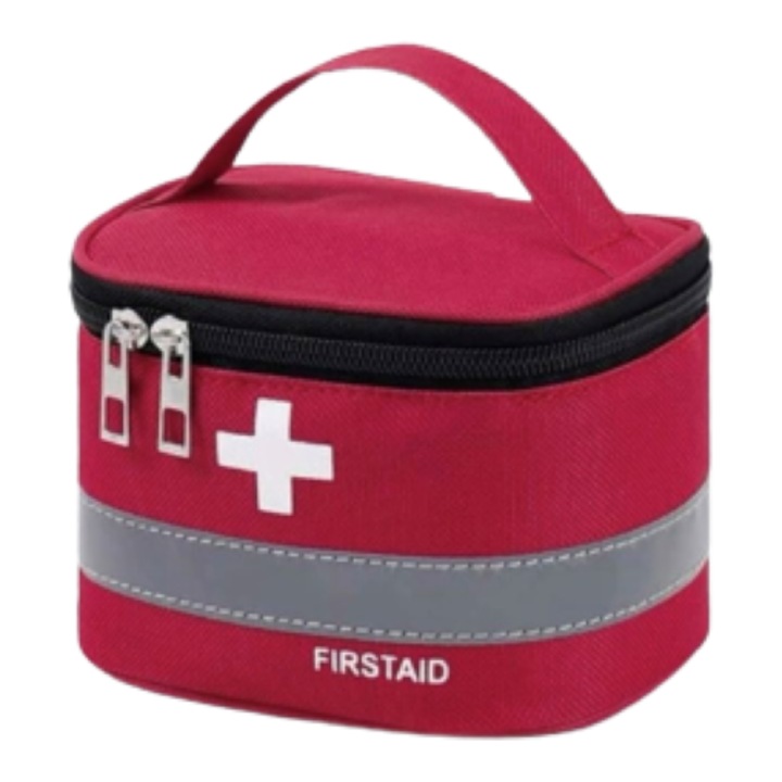 Geanta cu maner pentru medicamente, First Aid, marime L, 26cm x 14 cm x 14cm