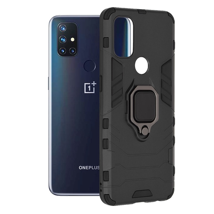 Кейс за OnePlus Nord N10 5G, Techsuit Silicone Shield, черен