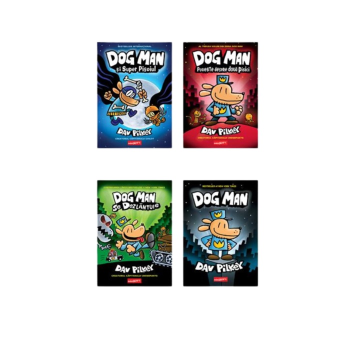 Pachet Dog Man (4 volume), Dav Pilkey, miniGrafic