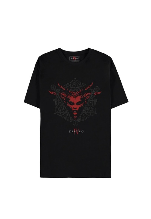 Мъжка тениска Diablo IV - Lilith Sigil, 100% памук, черна, размер S