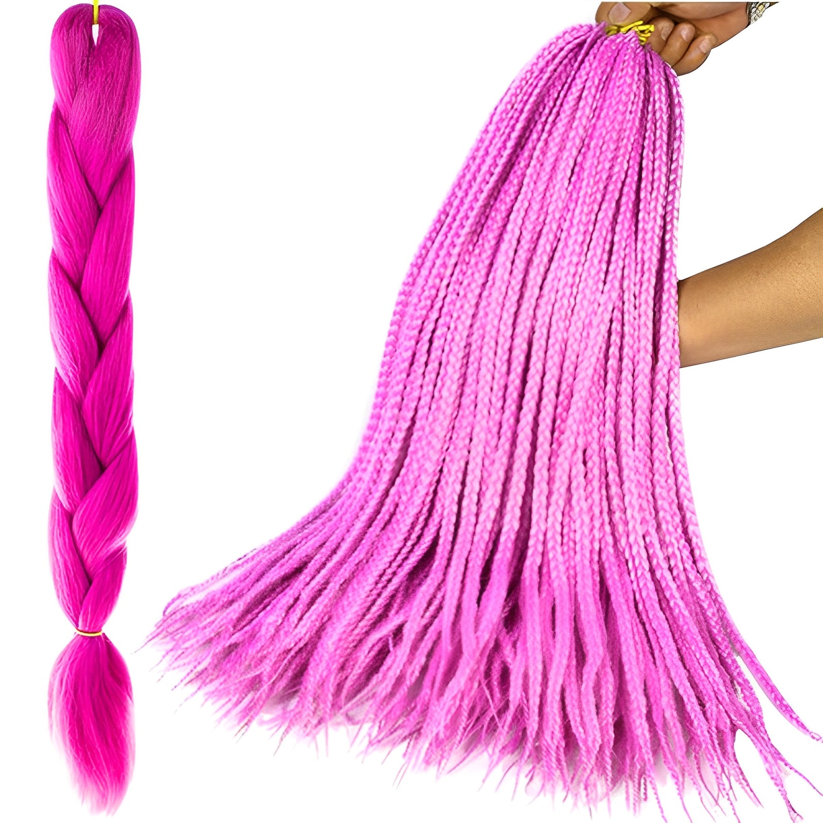 Pink Power IdealStore синтетичен удължител за коса за плитки или опашки ...