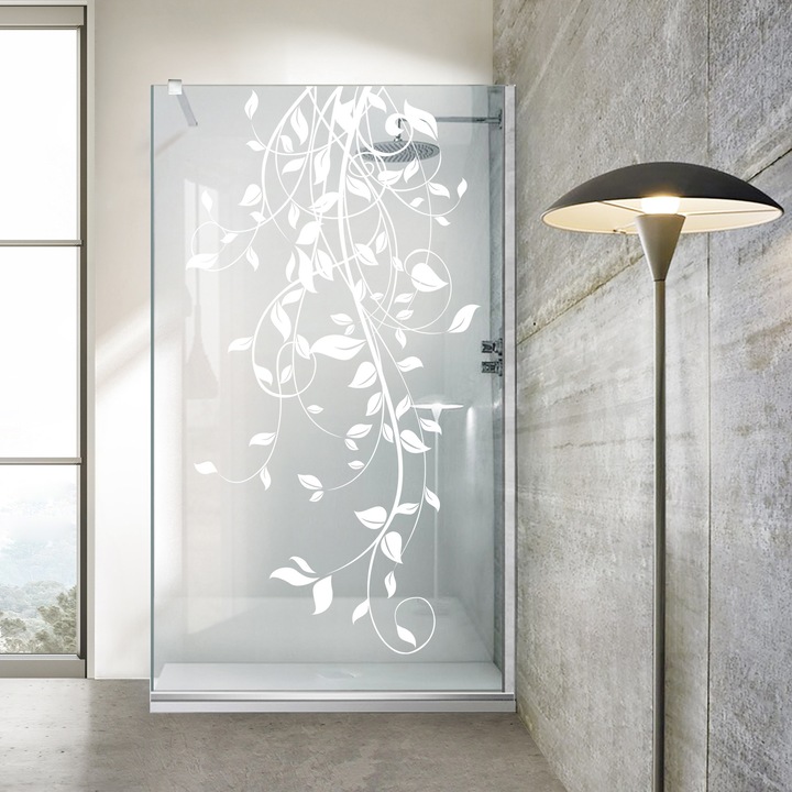 Paravan dus walk-in Aqua Roy® Inox, model Dance alb, feronerie full inox, sticla 8 mm clara, securizata, 50x195 cm