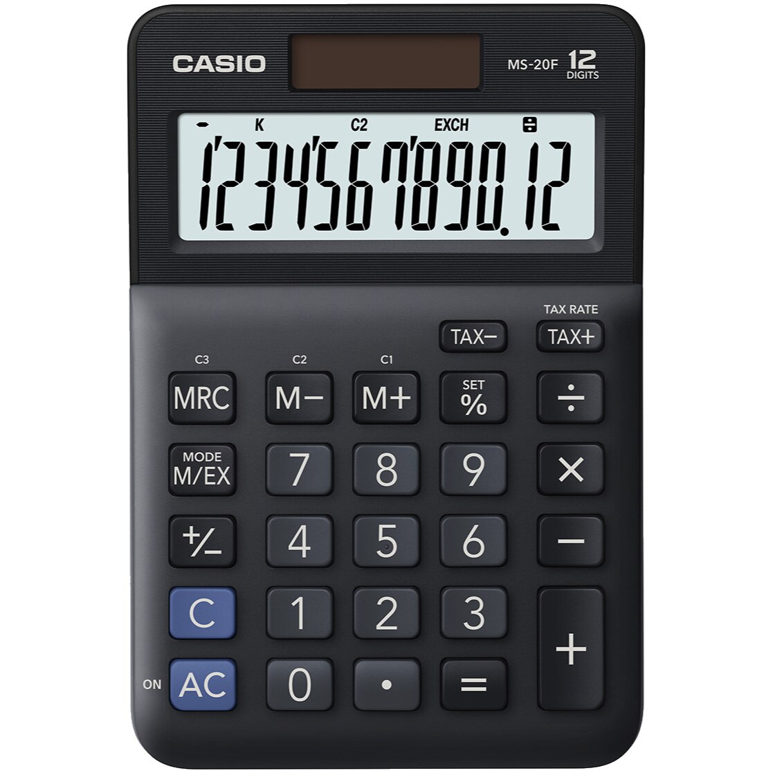 Calculator Casio, de birou, mediu, 12 digits, MS-20F